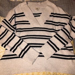NEW Striped V-Neck Sweater